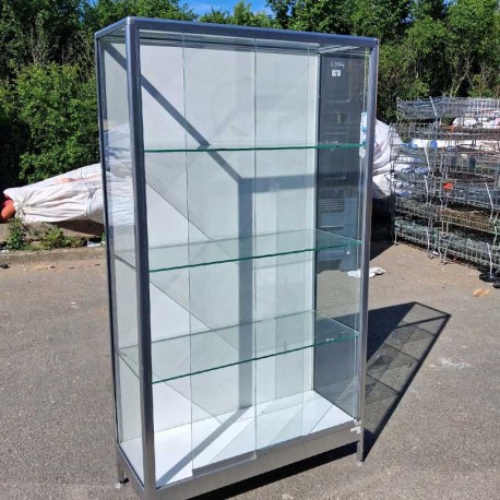 Vitrine haute à portes coulissantes
